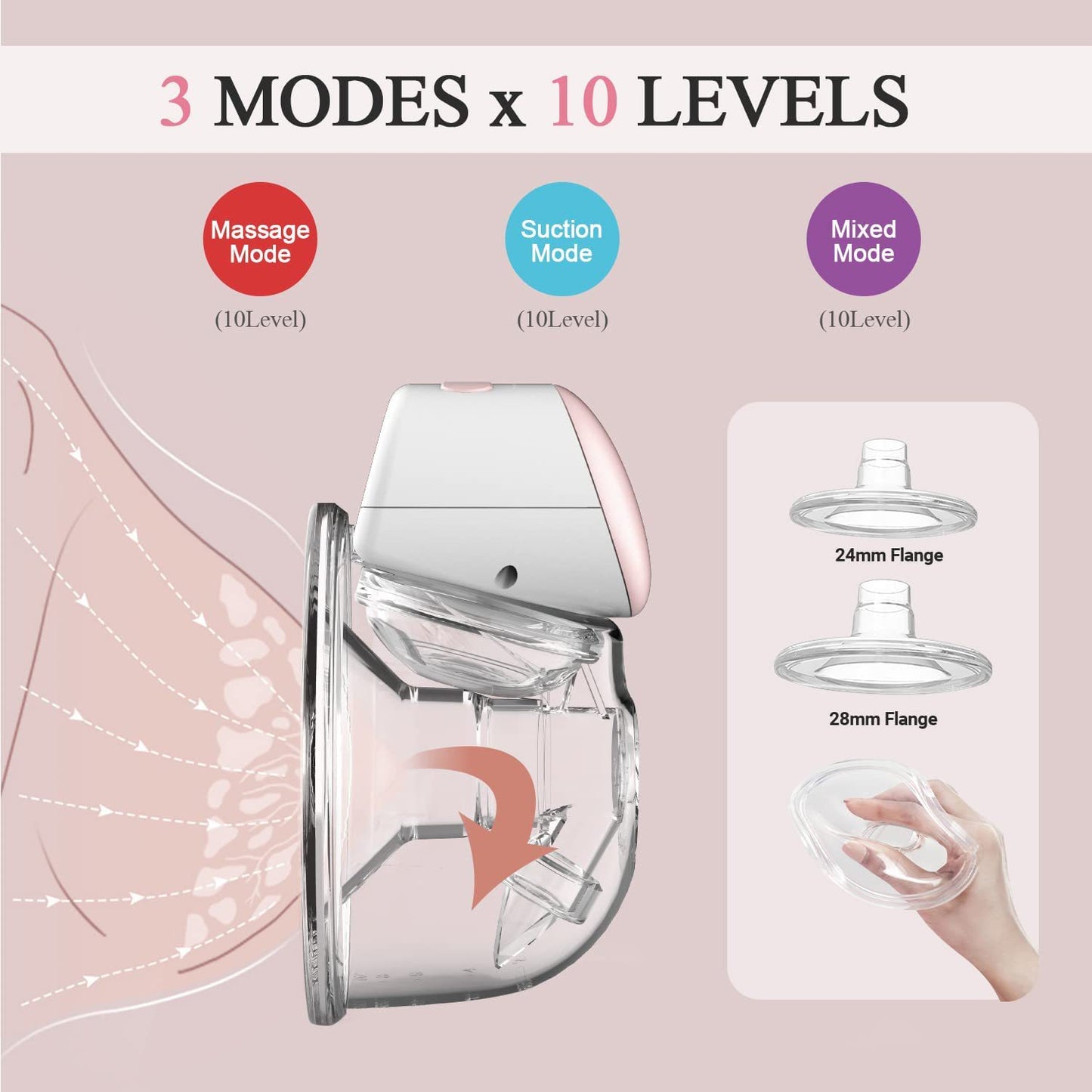Portable 3-mode Electric Breast Pump